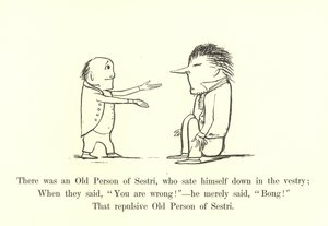 There was an Old Person of Sestri, who sat himself down in the vestry  by Edward Lear