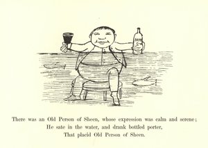 İfadesi sakin ve dingin olan yaşlı bir Sheen Kişisi vardı. by Edward Lear