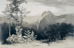 Roma ve çevresinden manzaralar: Civitella di Subiaco by Edward Lear