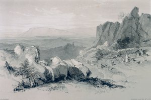 Roma ve çevresinden manzaralar: Olevano manzarası by Edward Lear