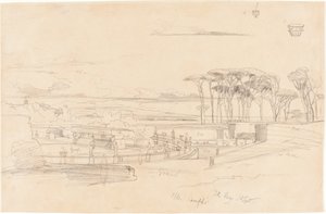 Villa Pamfili by Edward Lear