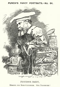 Yumruk karikatürü: Frederick Settle Barff, İngiliz kimyager (gravür) by Edward Linley (after) Sambourne