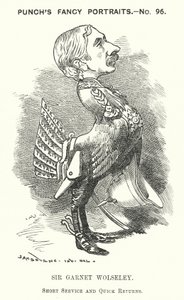 Yumruk karikatür: Garnet Wolseley by Edward Linley (after) Sambourne