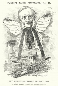 Yumruk karikatür: George Granville Bradley, İngiliz ilahi, bilgin ve Westminster Dekanı (gravür) by Edward Linley (after) Sambourne