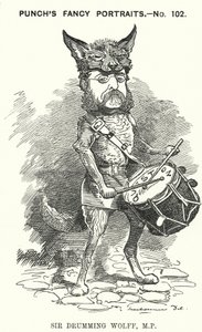 Yumruk karikatür: Henry Drummond Wolff, İngiliz Muhafazakar politikacı (gravür) by Edward Linley (after) Sambourne