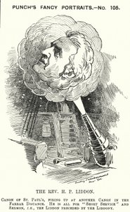 Yumruk karikatür: Henry Liddon, İngiliz ilahiyatçı (gravür) by Edward Linley (after) Sambourne