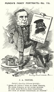 Punch karikatür: James Anthony Froude, İngiliz tarihçi, romancı ve biyografi yazarı (gravür) by Edward Linley (after) Sambourne