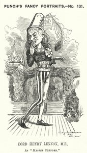 Yumruk karikatür: Lord Henry Lennox, İngiliz Muhafazakar politikacı (gravür) by Edward Linley (after) Sambourne