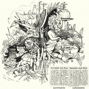 Yumruk karikatür: Kasım ve Aralık (gravür) by Edward Linley (after) Sambourne