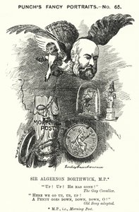 Yumruk karikatür: Sir Algernon Borthwick by Edward Linley (after) Sambourne