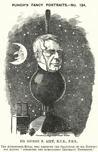 Yumruk karikatürü: Sir George Biddell Airy, İngiliz Kraliyet Astronomu (gravür) by Edward Linley (after) Sambourne