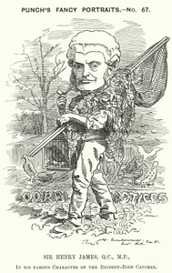 Yumruk karikatür: Sir Henry James by Edward Linley (after) Sambourne