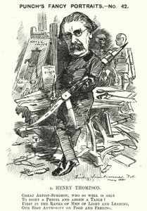 Yumruk karikatürü: Sir Henry Thompson, İngiliz cerrah (gravür) by Edward Linley (after) Sambourne