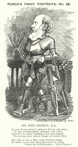 Punch karikatür: Sir John Gilbert, İngiliz sanatçı (gravür)