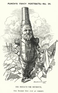 Yumruk karikatür: Sir Michael Seymour, İngiliz amiral (gravür)
