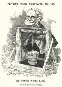 Yumruk karikatürü: Thomas Spencer Wells, İngiliz doktor, Kraliçe Victoria