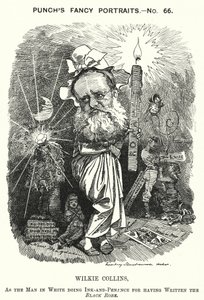 Punch karikatür: Wilkie Collins, İngiliz romancı, oyun yazarı ve kısa öykü yazarı (gravür) by Edward Linley (after) Sambourne