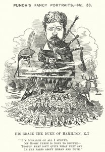 Yumruk karikatür: William Douglas Hamilton by Edward Linley (after) Sambourne