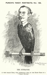 Yumruk karikatür: Windham Wyndham-Quin, Dunraven 4 Earl ve Mount-Earl, Anglo-İrlandalı gazeteci, toprak sahibi ve Muhafazakar politikacı (gravür) by Edward Linley (after) Sambourne