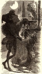 Henry Irving, "Romeo ve Juliet"in balkon sahnesinde by Edward Linley Sambourne