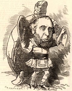 John Ellis kaplumbağayla dans ediyor by Edward Linley Sambourne