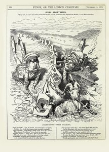 Rakip sporcular. Şimdi söylüyorum, daha önce de söylediğim gibi, yeterince yer var..., 1878. by Edward Linley Sambourne