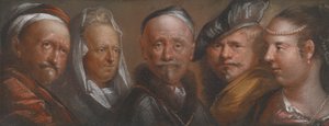 Rembrandt'tan sonra beş başın çalışmaları by Edward Luttrell