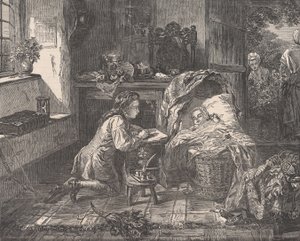 Benjamin West'in Sanatta İlk Çabası, Illustrated London News'den, 12 Mayıs 1849. by Edward Matthew Ward