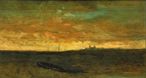 Günbatımı Sahnesi, ca. 1875-1885. by Edward Mitchell Bannister