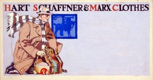Hart, Schaffner & Marx Giyim, pub için reklam. 1900