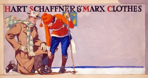 Hart, Schaffner & Marx Giyim, pub için reklam. 1900