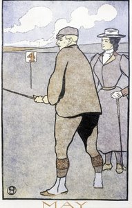Golf Oynayan Çift - Edward Penfield