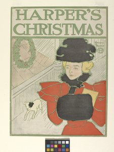 Harper'S Noel (renkli litografi) by Edward Penfield