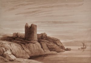 Bir kule ile manzara by Edward Pretty
