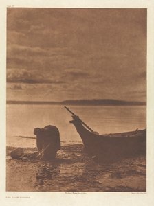 Portföy IX, Plaka 317: Deniz Tarağı Kazıcısı by Edward S. Curtis