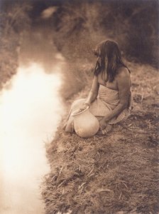 Akıntıdaki Maricopa Kadın by Edward Sheriff Curtis