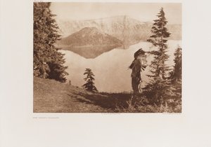Chief-Klamath, 'Kuzey Amerika Kızılderilisi, Portföy 2'den levha by Edward Sheriff Curtis