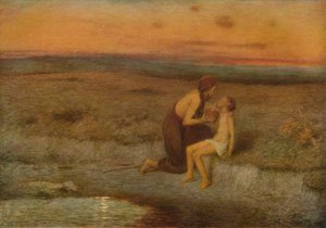 Hacer ve İsmail, 19. yüzyıl by William Edward Stott