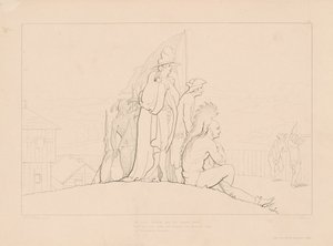 Güzel Gertrude, Mevcut Zarardan Korunuyor by Edward Webb, after George Elgar Hicks