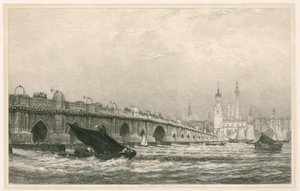 Londra Köprüsü by Edward William Cooke