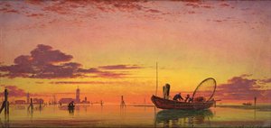 Lagün üzerinde Mazzorto, Venedik, 1864