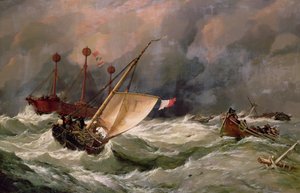Şiddetli Bir Fırtınadan Sonra Sabah (tuval üzerine yağlı boya) by Edward William Cooke