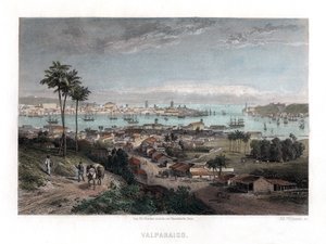 Valparaiso, Şili, 1840 by Edward Willmann