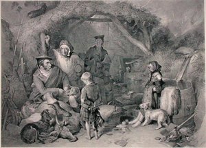 The Highland Whiskey Still, Robert Graves tarafından oyulmuş, 1876 yayınlandı (gravür)