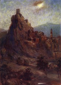 Korsika: Corte, kale (renkli taş) by Edwin Arthur Norbury