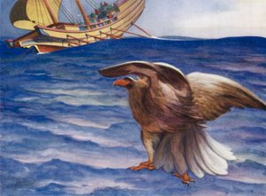 Kartal ağladı! ve kartal oldu ve gemiye uçtu by Edwin Arthur Norbury