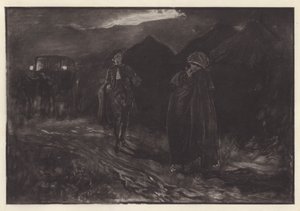 Oliver Goldsmith (lito) tarafından Fethetmek için Duruyor için İllüstrasyon by Edwin Austin (after) Abbey