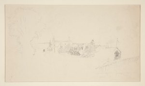 Mimari çalışma (rekto); Süs çizimleri (verso) by Edwin Austin Abbey