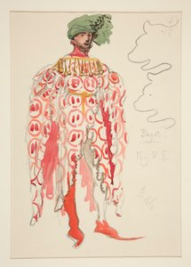 Bagot, Henry Irving için kostüm çizimi by Edwin Austin Abbey