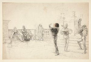 Balthazar şarkı söylüyor: by Edwin Austin Abbey